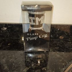 Rhinestone “Pimp Cup” Glass in Original Box – Funny Gag Gift or Bachelor Party Prop