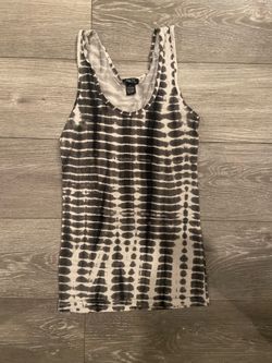 black and white tie dye tank top #tie-dye #summer size small