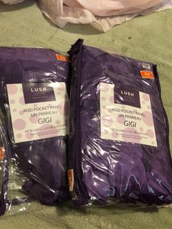 purple curtains