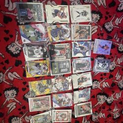Massive Lot Of Baseball and Football RC Inserts Halo Refractors Autos Patches and Numbered Cards 