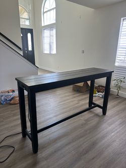 High table with charger station