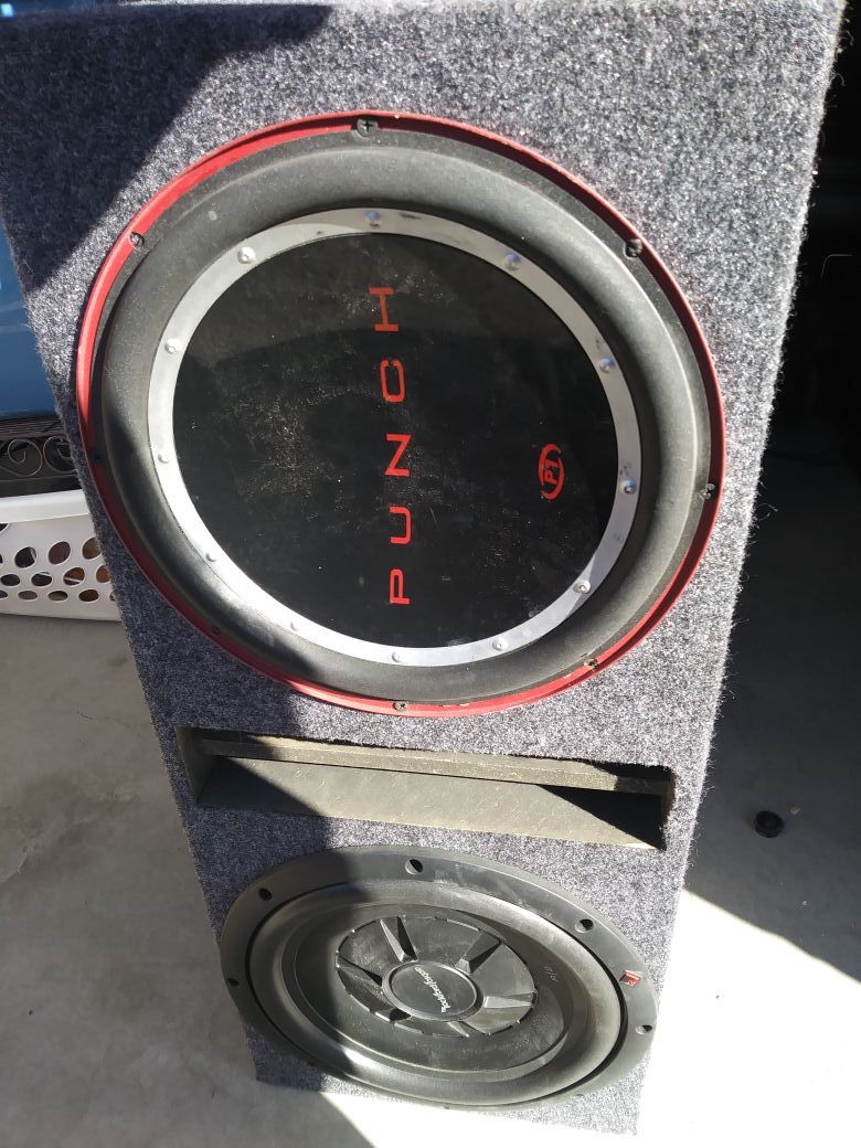 Bocinas punch 12 y rockford fosgate 12