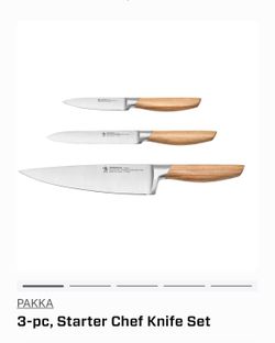 Brand New Henckels Pakka 3-pc, Starter Chef Knife Set