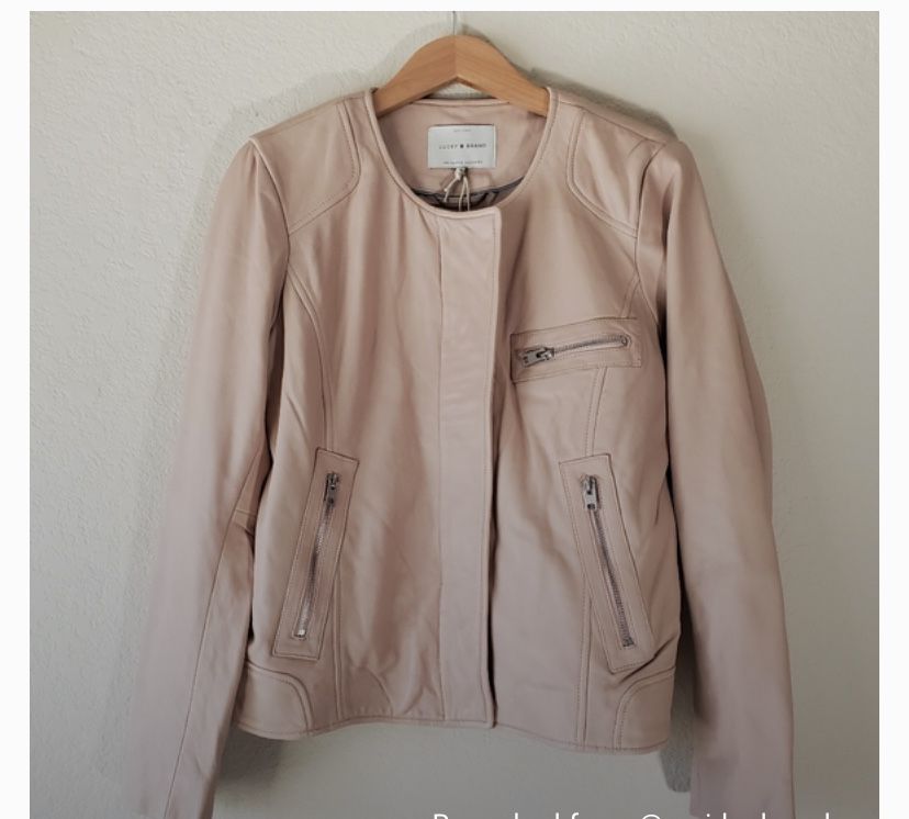 Lucky Brand Leather Jacket Size Medium