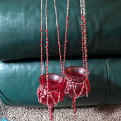 Red Hanging Candle Holder