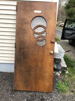 30 X 68 Solid wood, exterior door vintage