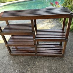 Plant Stand Wooden 36H X48W X 14 1/2 D