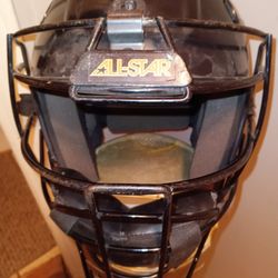 ALL-STAR{black catcher's helmet&full protective face guard