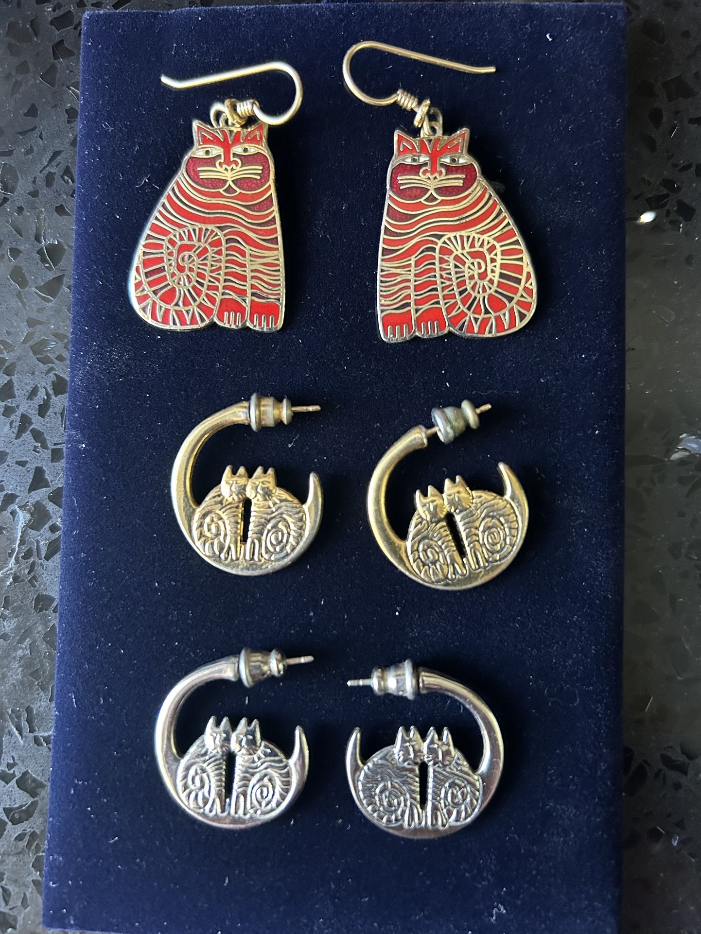 Laurel Burch vintage cat Earrings