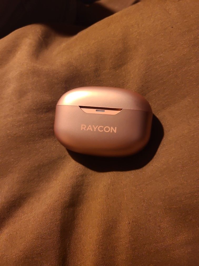 Raycon rose gold earbuds 