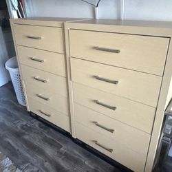 Yellow 5 Drawer Dressers