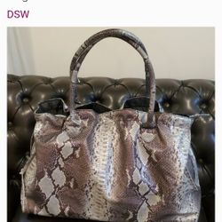 DSW Snake Skin Duffle Tote Large