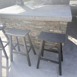 Polywood Barstools - Black 