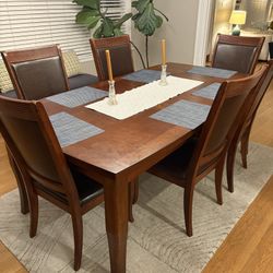 6 Seat Dining Table And Chairs Set 