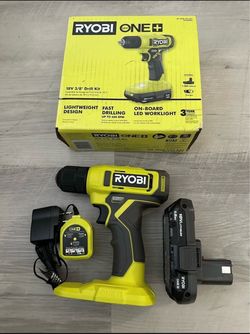 RYOBI ONE+ 18V Cordless 3/8 in. Drill/Driver Kit with 1.5 Ah Battery and Charger