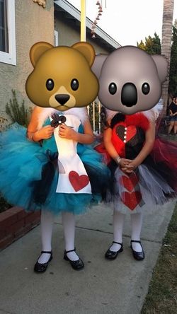 Alice & Wonder Land tutu Costume & Queen of Hearts Costume
