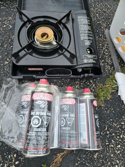 Portable Stove with Butane Cans