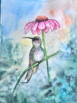 Original watercolor painting 9”x12” on paper hand painted unframed
