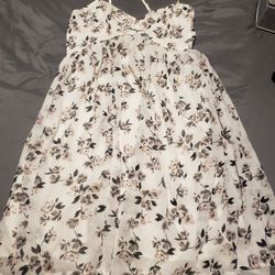 White Floral Summer Dress