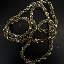 Solid 14k Gold Rope Chain 4.5mm