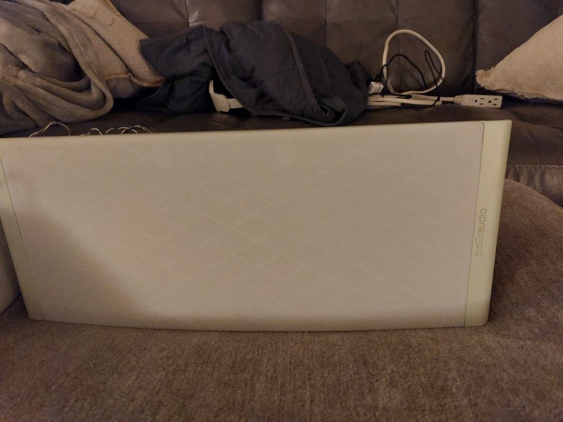 Three Polk Audio OWM 5 speakers.