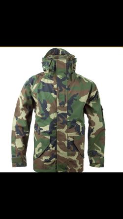 Mil-Tec Wet Weather Waterproof Army Jacket size XL Wind Resistant Nylon Coat Woodland