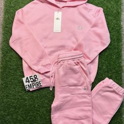 Pink Alo sweat suit(small-large)