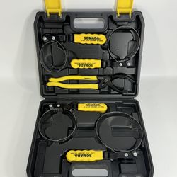SOMADA 5-Piece Oil Filter Swivel Wrench Set with 12” Adjustable Oil Filter Plier