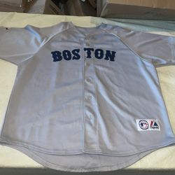 Boston Red Sox Majestic Jersey Gray Clean Sewn Mlb Vtg Mens Xxl Vintage 90s