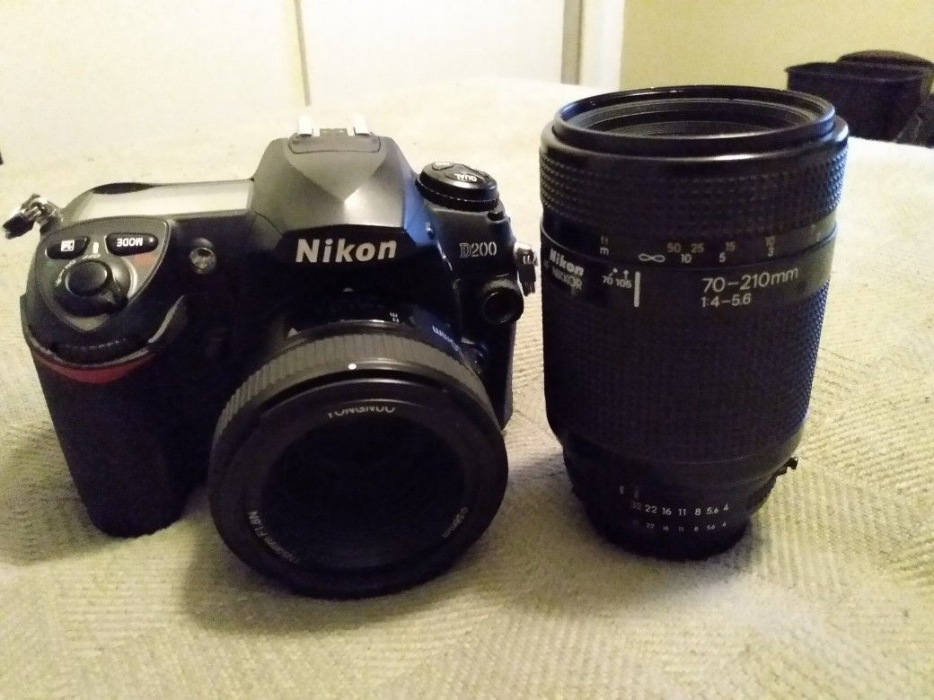 Nikon D200 with lenses