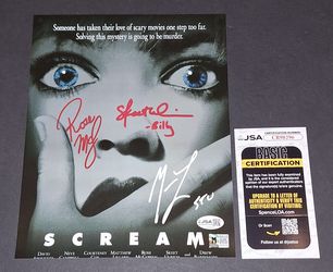 🔥 Matthew Lillard Skeet Ulrich Rose McGowen Signed Autographed 8x10 Scream JSA COA 🔥