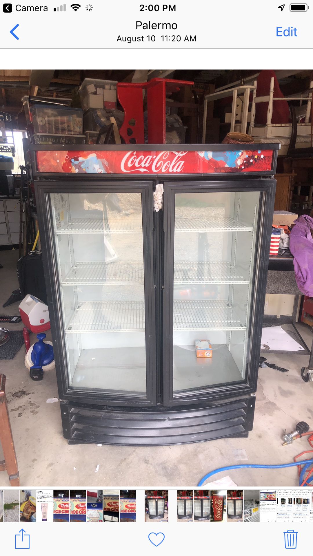 Coca Cola Two Door Refrigerator
