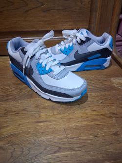 $45 $ Nike Air Max 90 White Blue Gray Sneakers