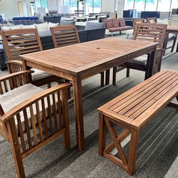 Brand New Solid Wood Patio Outdoor Set