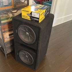 Dual 12” Subwoofers With Box/kicker Amp