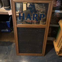 Harp lager Mirror And Chalk Board