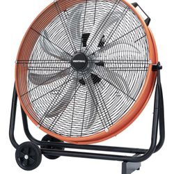 VENTISOL 24 Inch Industrial Floor Drum Fan, 9500 CFM Heavy Duty Floor Fan with 8 Blades, 3-Speed High Velocity Shop Fan, Metal Fans for Warehouse, Pat