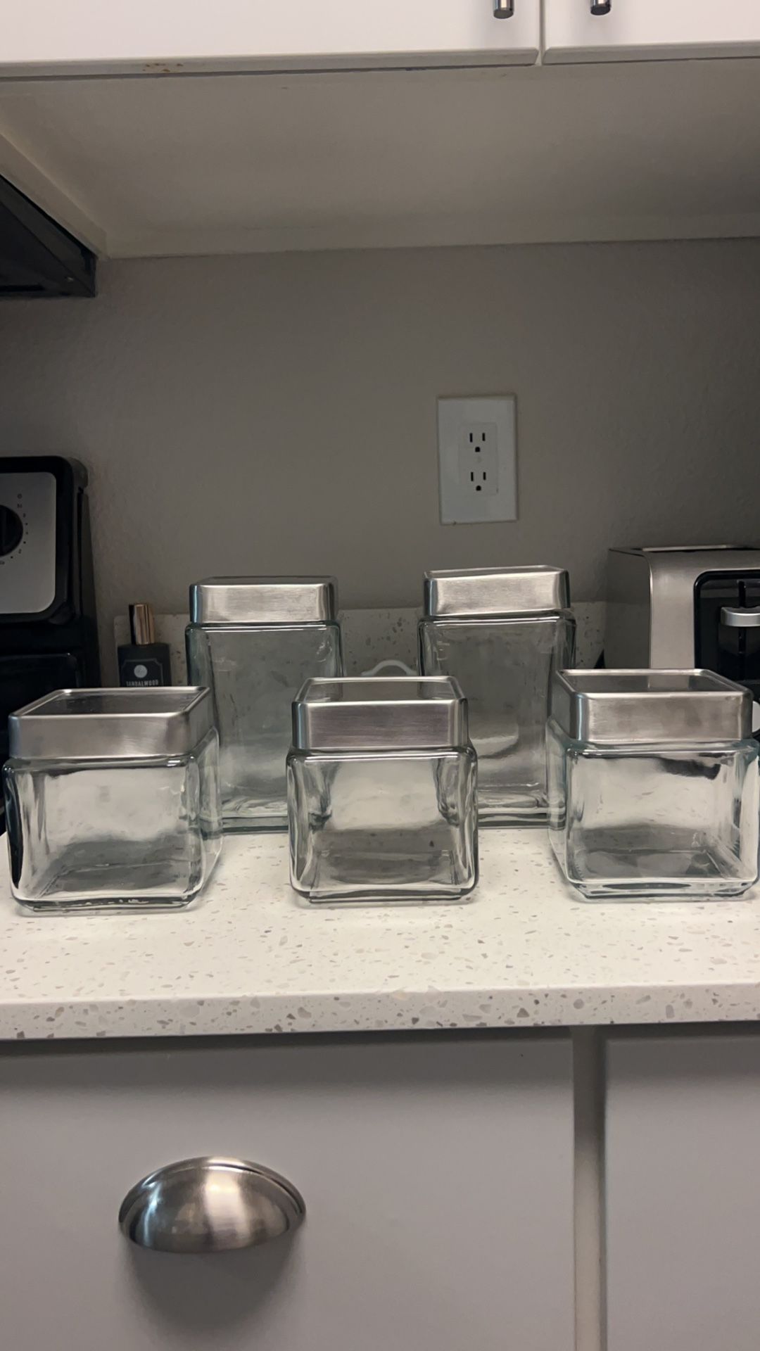 5 Glass Storage Containers 