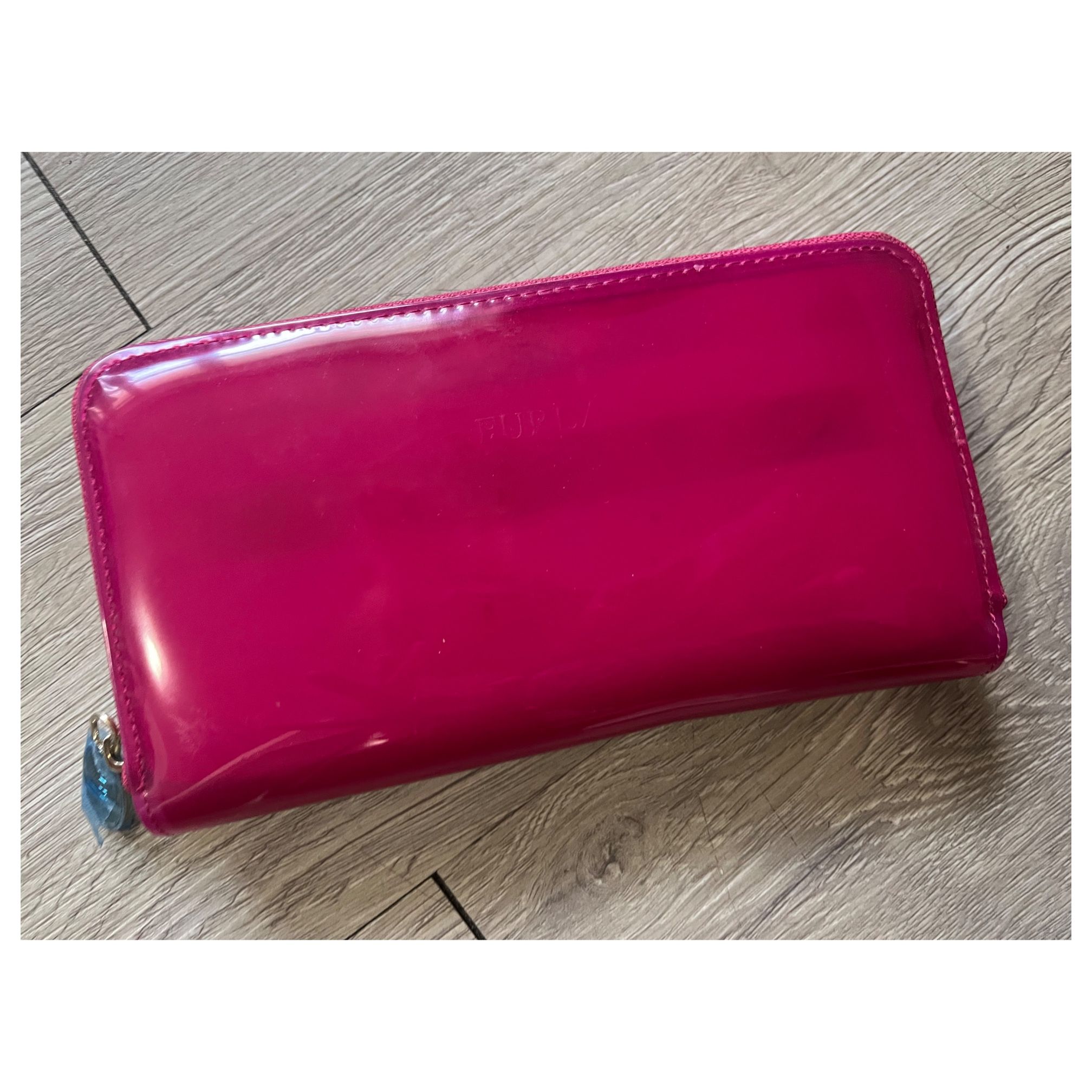 Furla Hot Pink Long wallet with zip closure