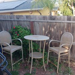 Wicker table and chairs