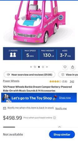 12v Power Wheels Barbie camper