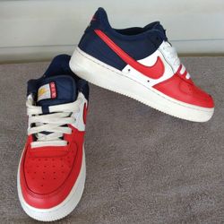 Red White Blue Air Force 1 Low LV8 GS Independence Day Shoes  