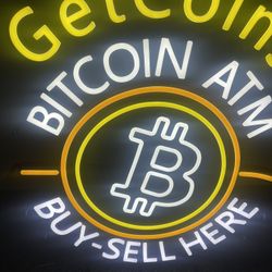 Bitcoin ATM Here Flex Silicone LED Sign (Neon-Style 