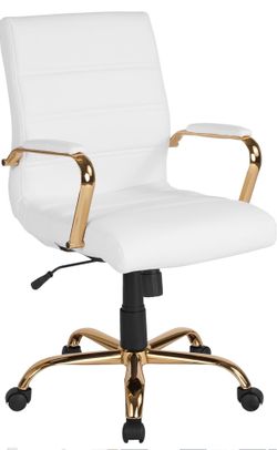 White and gold office chair