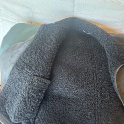 Zara All Black Leather Jacket Size Large(L)