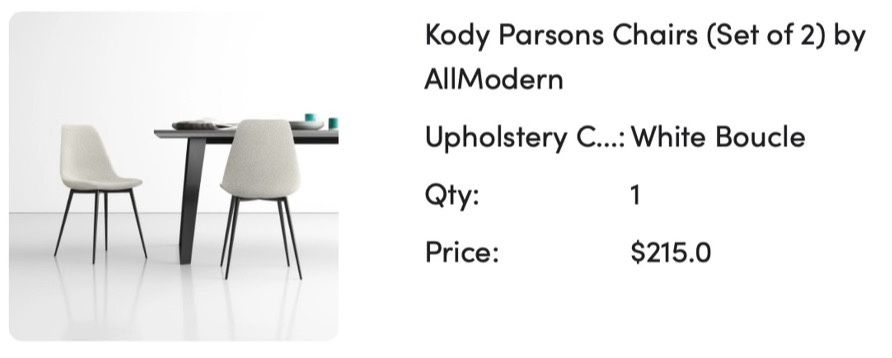Kody Parsons chairs Set Of 4 By all modern