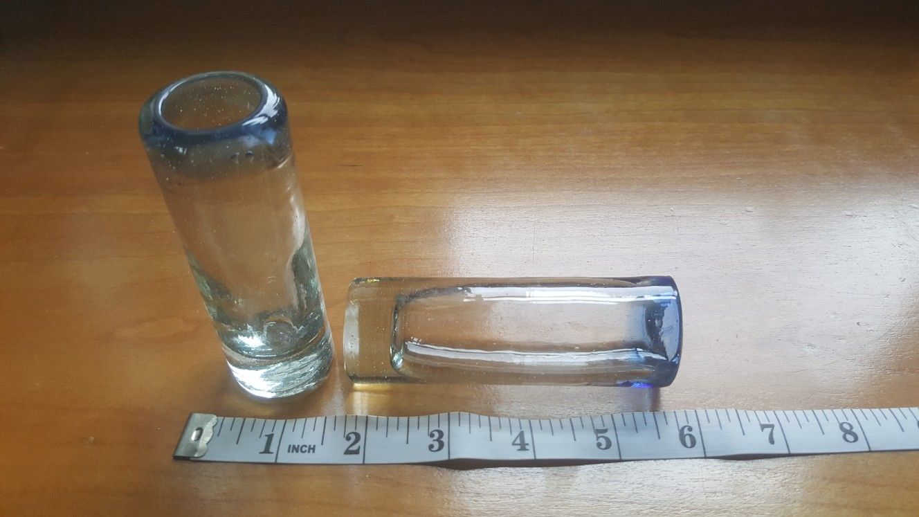 Handblown Mexican Glassware shot glasses