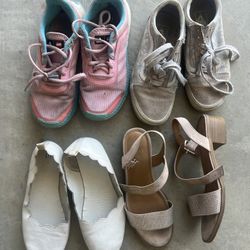 girls size 5 shoe bundle lot vans old school purple butterfly lego pink adidas gap scallop heels