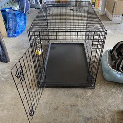 Dog Crate, Stroller And Pee Pad Tray