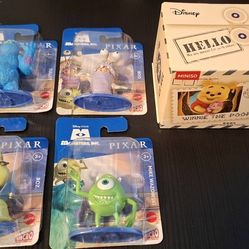 ​Disney Pixar & Miniso Figure Set .Disney Monsters Inc. & Winnie the Pooh Figure Set - 5 Items